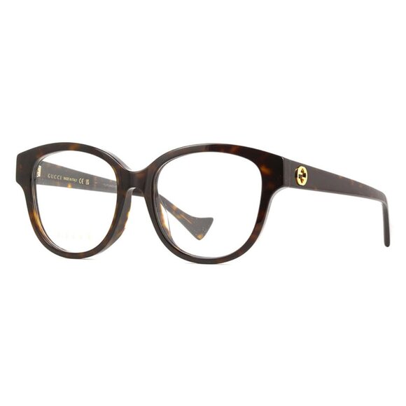 NEW GUCCI ROUND EYEGLASSES GUCCI GG1260OA 002 HAVANA CLEAR EYEWEAR - Picture 1 of 3